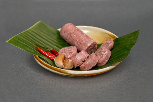 Nam pølse 180 g. 4=100 kr.